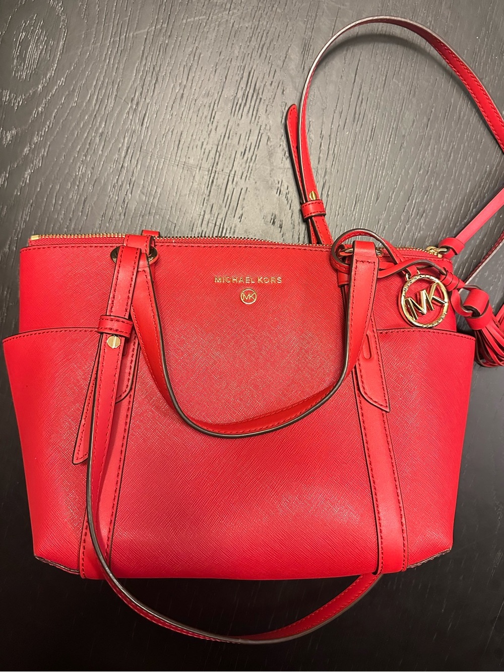 MICHAEL KORS Red Sullivan Tote Bag